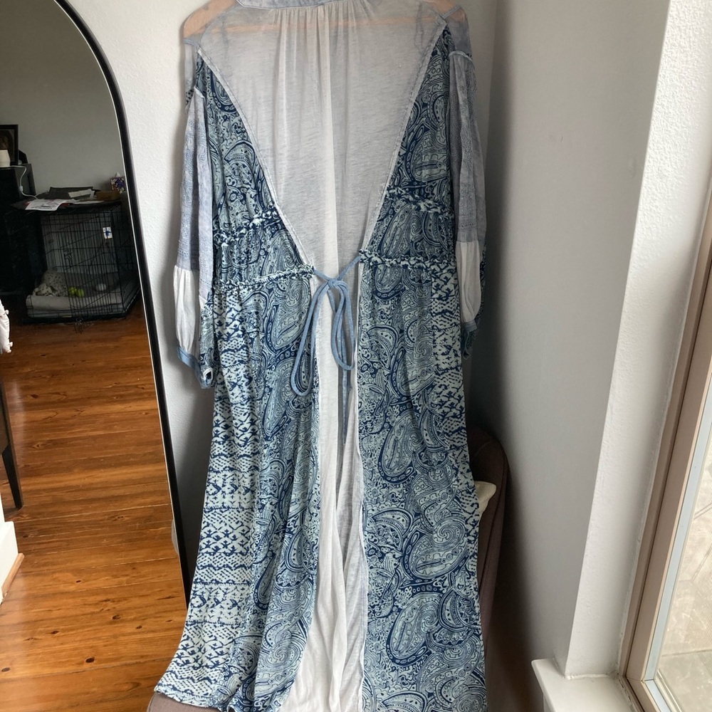 Free People Oh My Mix Print Long Sleeve Maxi Dress M - Picture 12 of 14